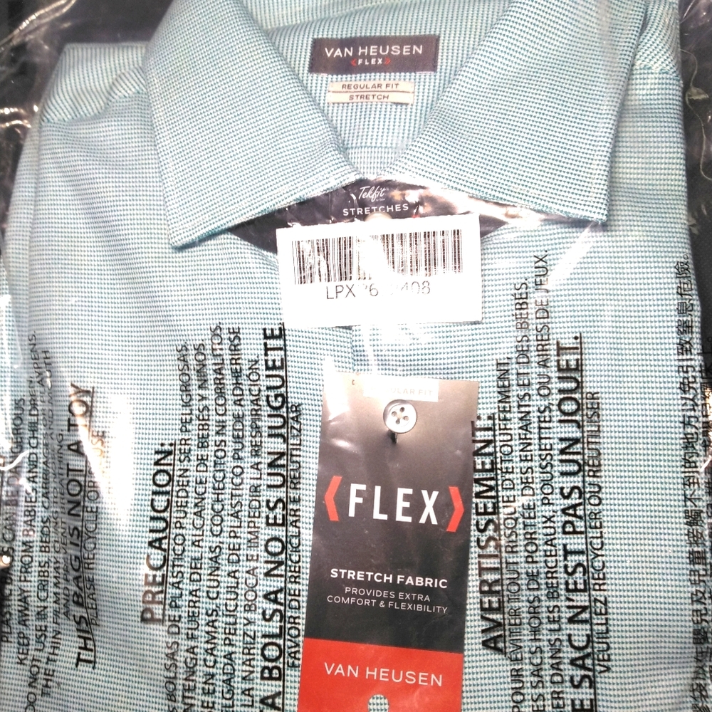 Mens Van Heusen long sleeve NWT dress shirt